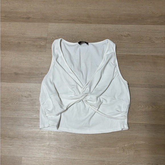 Cider Tops - Cider White Twist-Detail Blouse